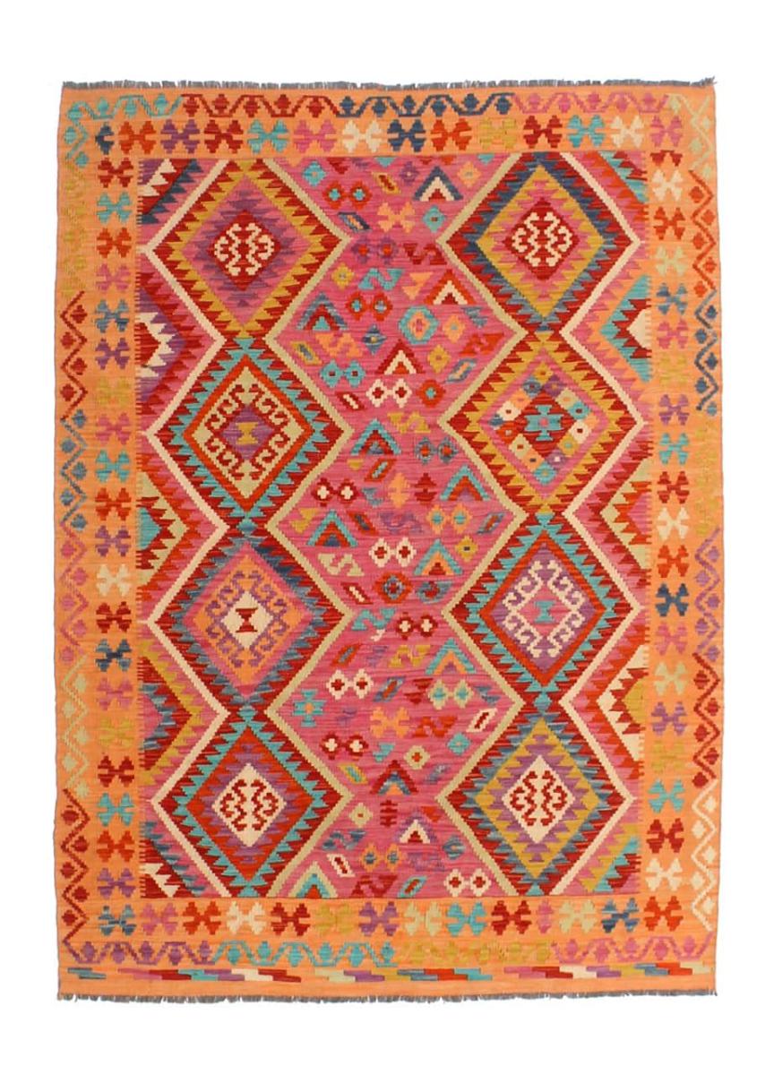 Afghan rug Kilim Afghan 7'10"x5'9" 7'10"x5'9", Persian Rug Woven by hand