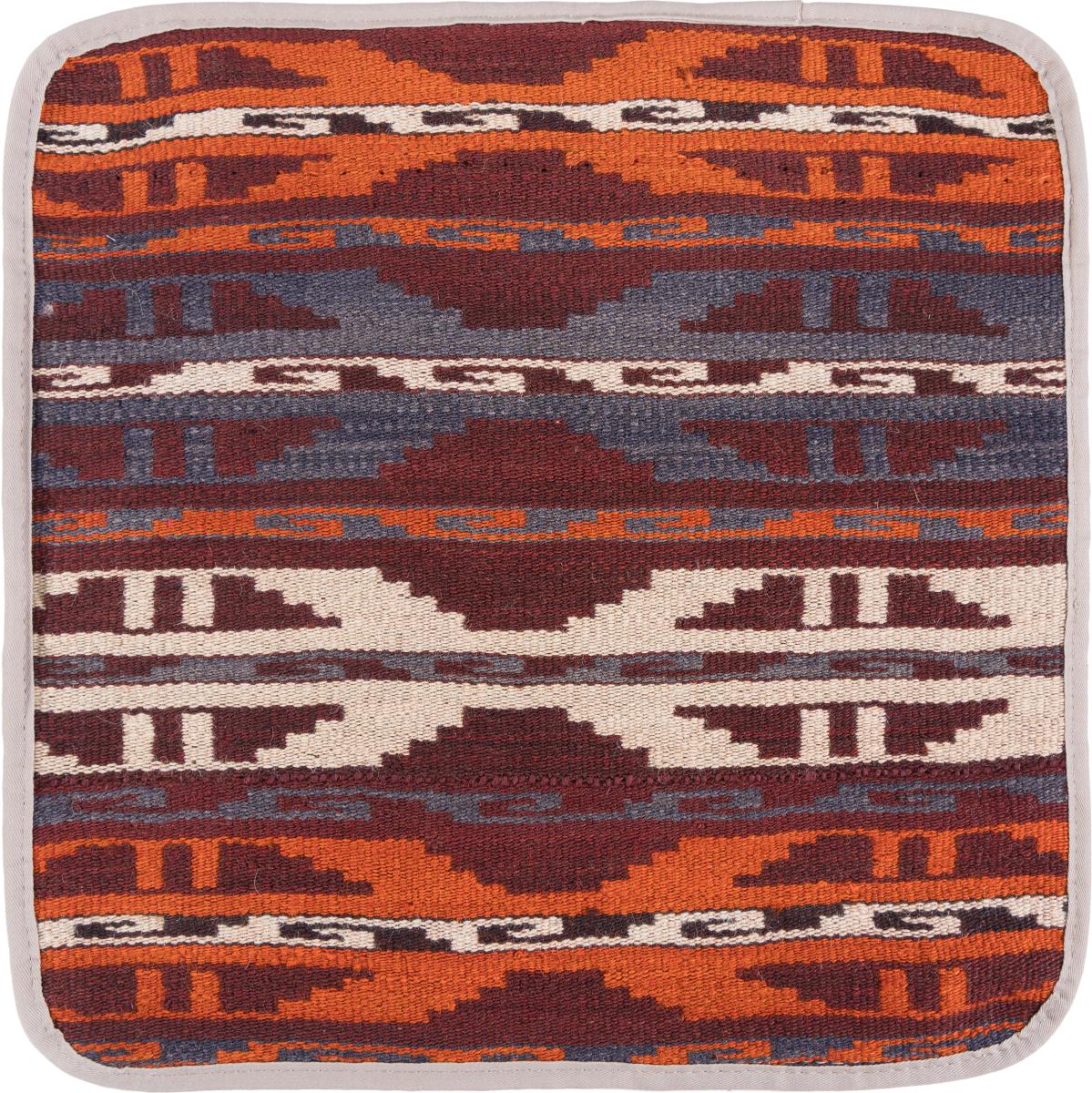 Afghan rug Kilim Afghan Cushion Cover 40x40 40x40, Persian Rug Knotted by hand