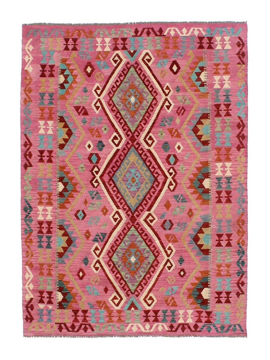 Afghan rug Kilim Afghan 8'0"x5'10" 8'0"x5'10", Persian Rug Woven by hand