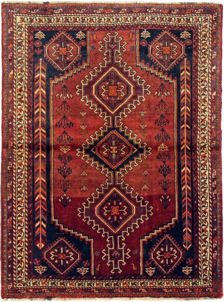 Tapete persa Ghashghai 168x127 168x127, Tapete persa Atado à mão