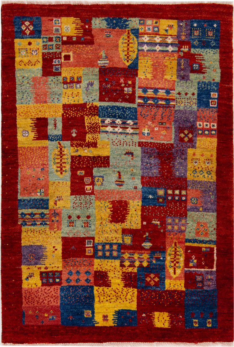Tapis persan Persan Gabbeh Nomad 144x99 144x99, Tapis persan Noué à la main