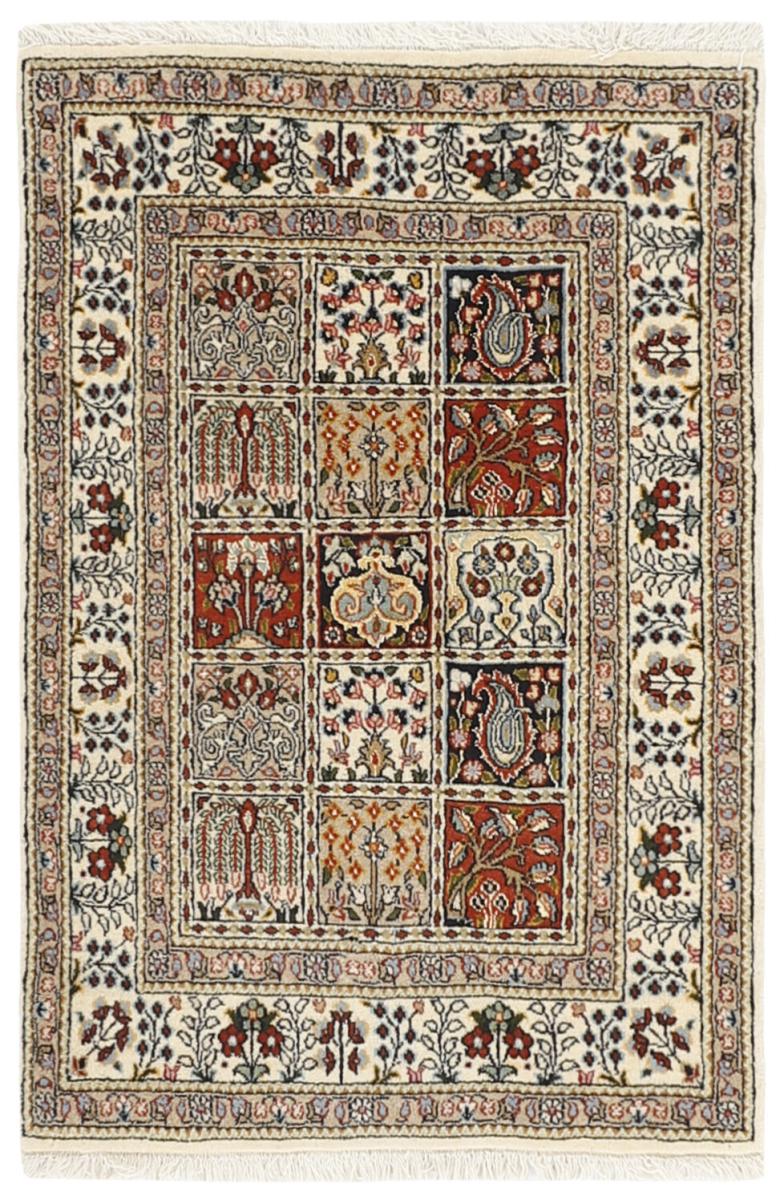 Persian Rug Moud Garden 3'9"x2'7" 3'9"x2'7", Persian Rug Knotted by hand