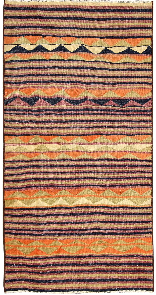 Persisk tæppe Kelim Fars 212x108 212x108, Persisk tæppe Håndvævet