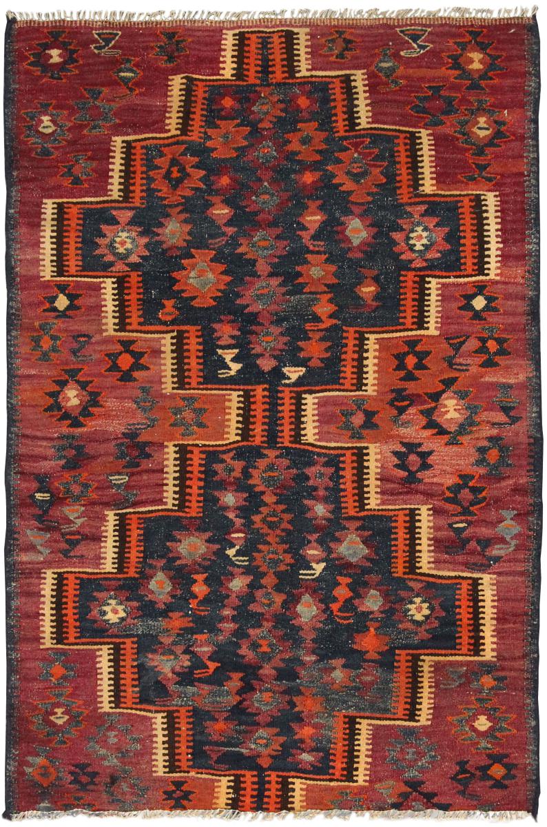 Tapete persa Kilim Fars 7'1"x4'3" 7'1"x4'3", Tapete persa Tecido à mão