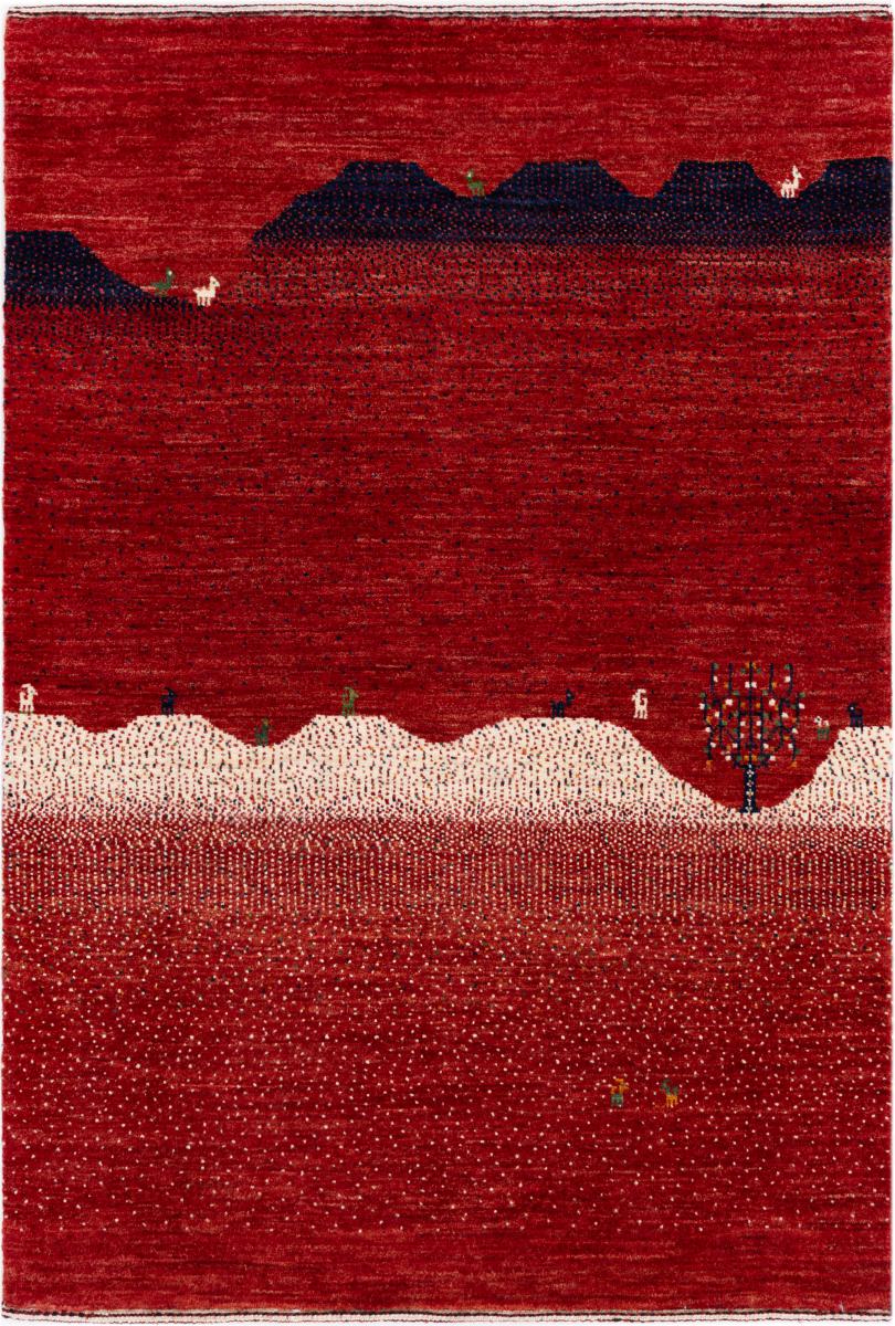 Tapis persan Persan Gabbeh Loribaft Atelier 119x82 119x82, Tapis persan Noué à la main