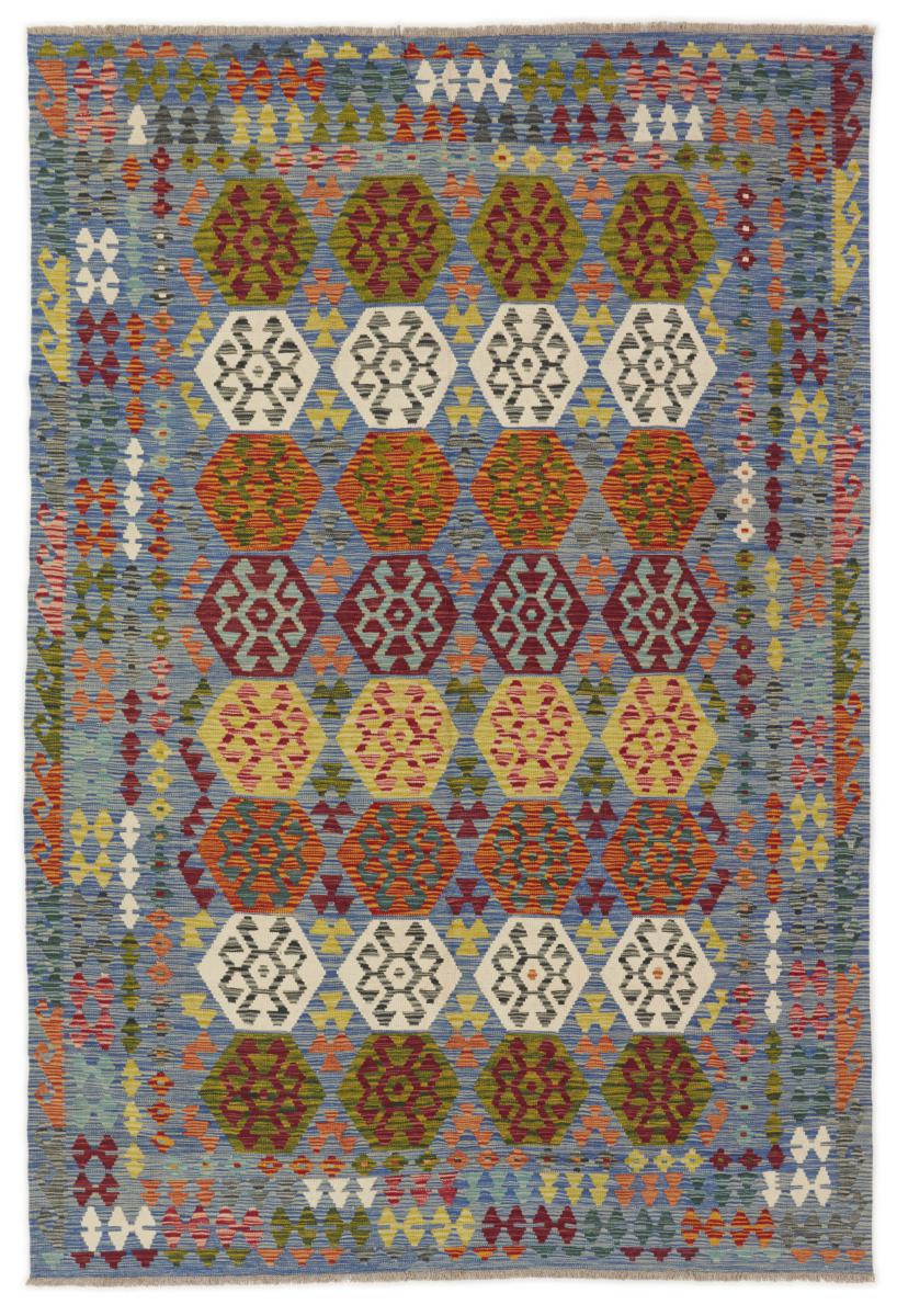 Afghan rug Kilim Afghan 9'8"x6'7" 9'8"x6'7", Persian Rug Woven by hand