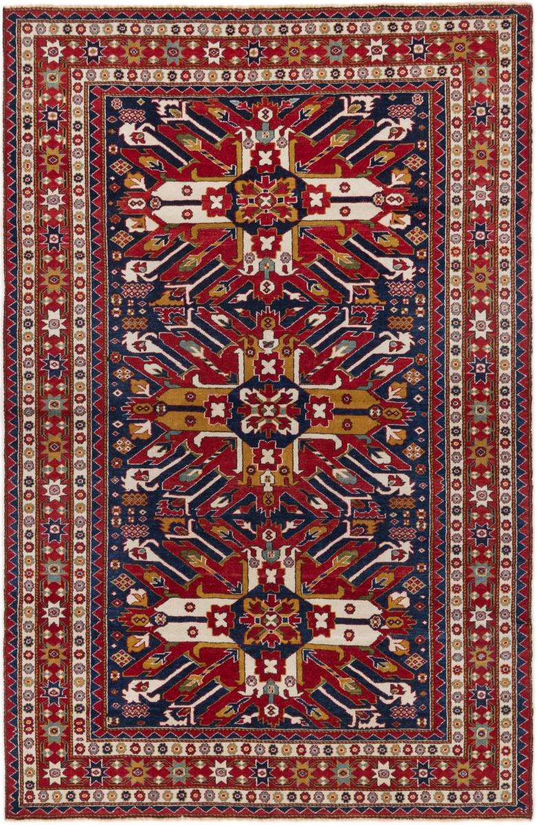 Russischer Teppich Kazak Alt 7'5"x4'9" 7'5"x4'9", Perserteppich Handgeknüpft