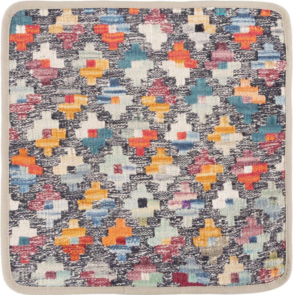 Afghan rug Kilim Afghan Cushion Cover 40x40 40x40, Persian Rug Knotted by hand