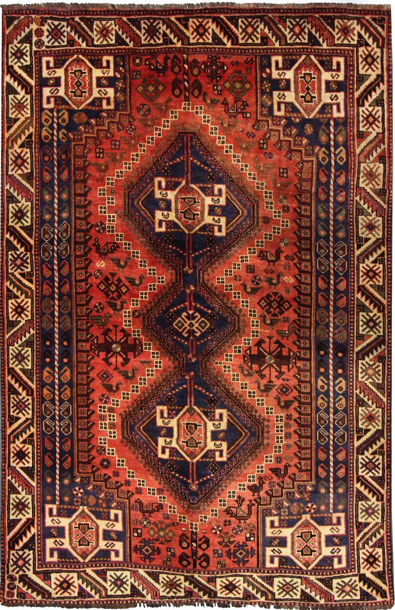 Perzisch tapijt Shiraz 266x172 266x172, Perzisch tapijt Handgeknoopte