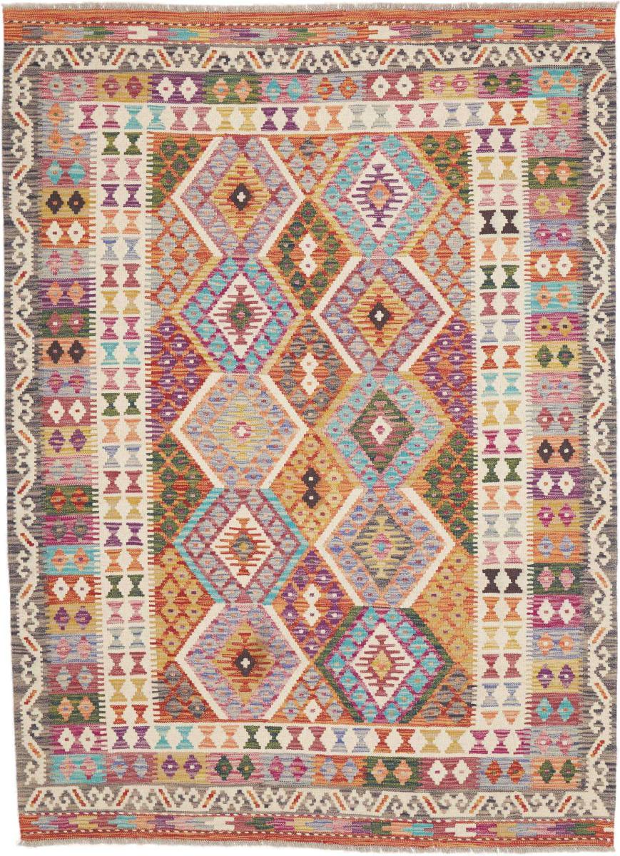 アフガン絨毯 Kelim Afghan 205x149 205x149, ペルシャ絨毯 手織り