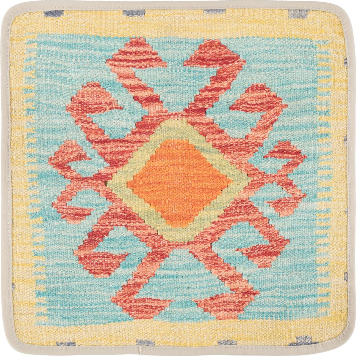 Afghanska mattan Kilim Afghan Kuddfodral 40x40 40x40, Persisk matta Knuten för hand