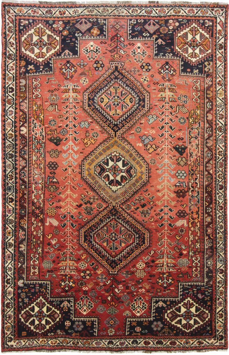 Tapete persa Shiraz 263x170 263x170, Tapete persa Atado à mão