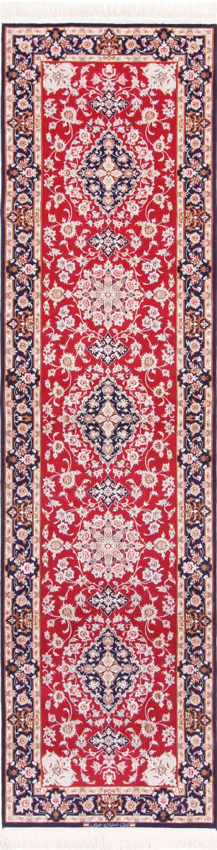 Persian Rug Isfahan Silk Warp 311x84 311x84, Persian Rug Knotted by hand