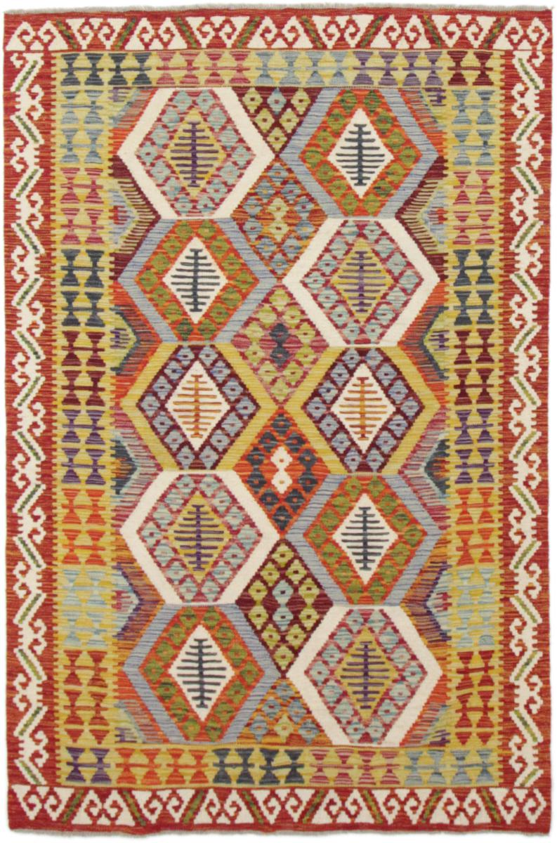 Tapis afghan Kelim Afghan 195x128 195x128, Tapis persan Tissé à la main