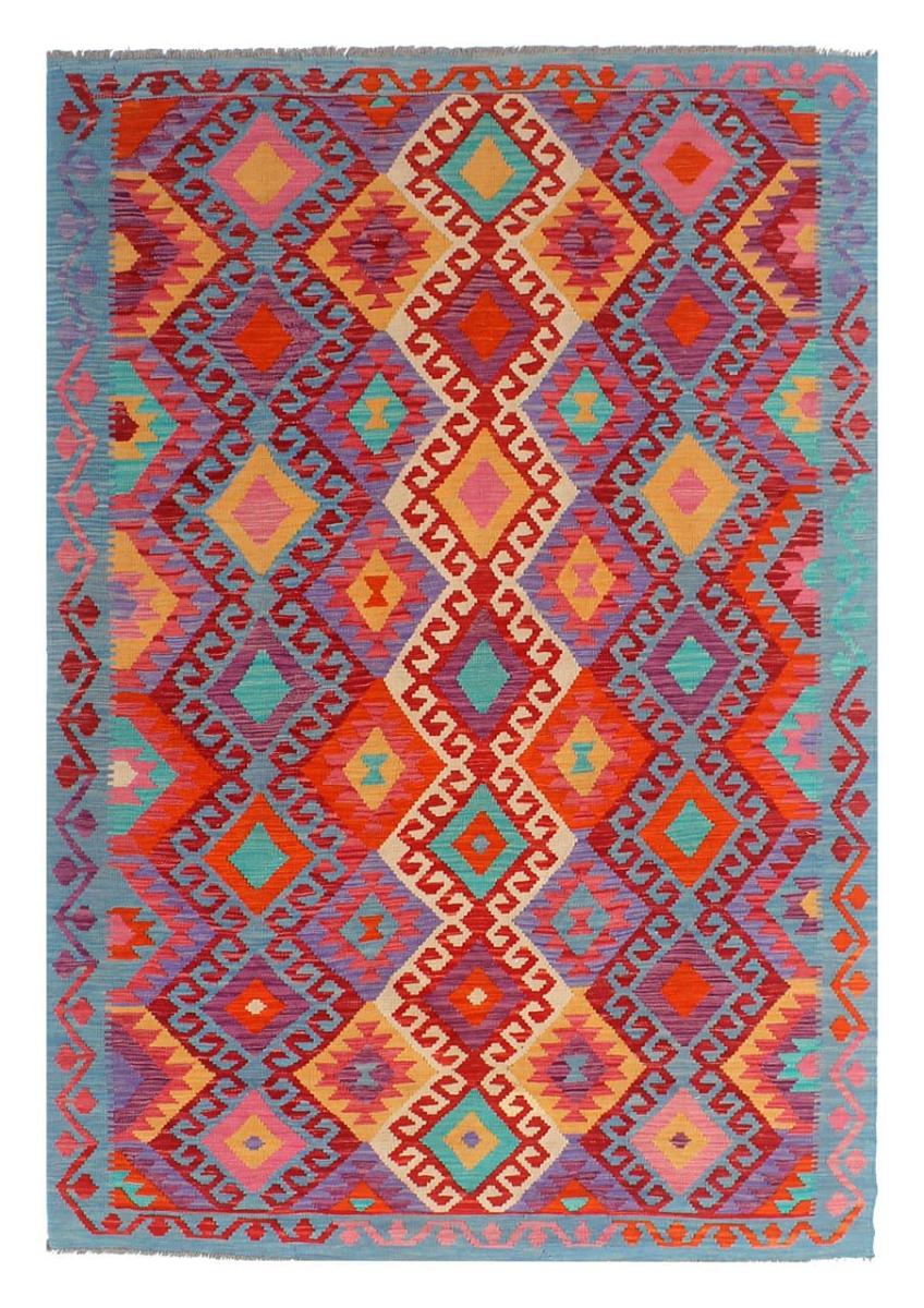 Afghan rug Kilim Afghan 8'5"x5'10" 8'5"x5'10", Persian Rug Woven by hand
