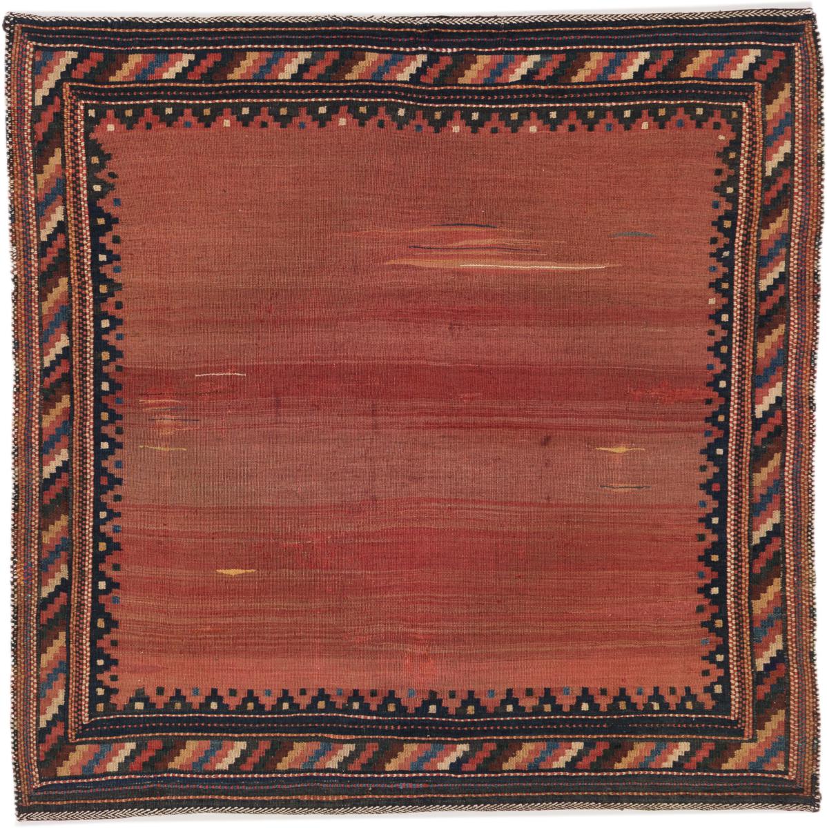 Tapis persan Kilim Fars 113x113 113x113, Tapis persan Tissé à la main
