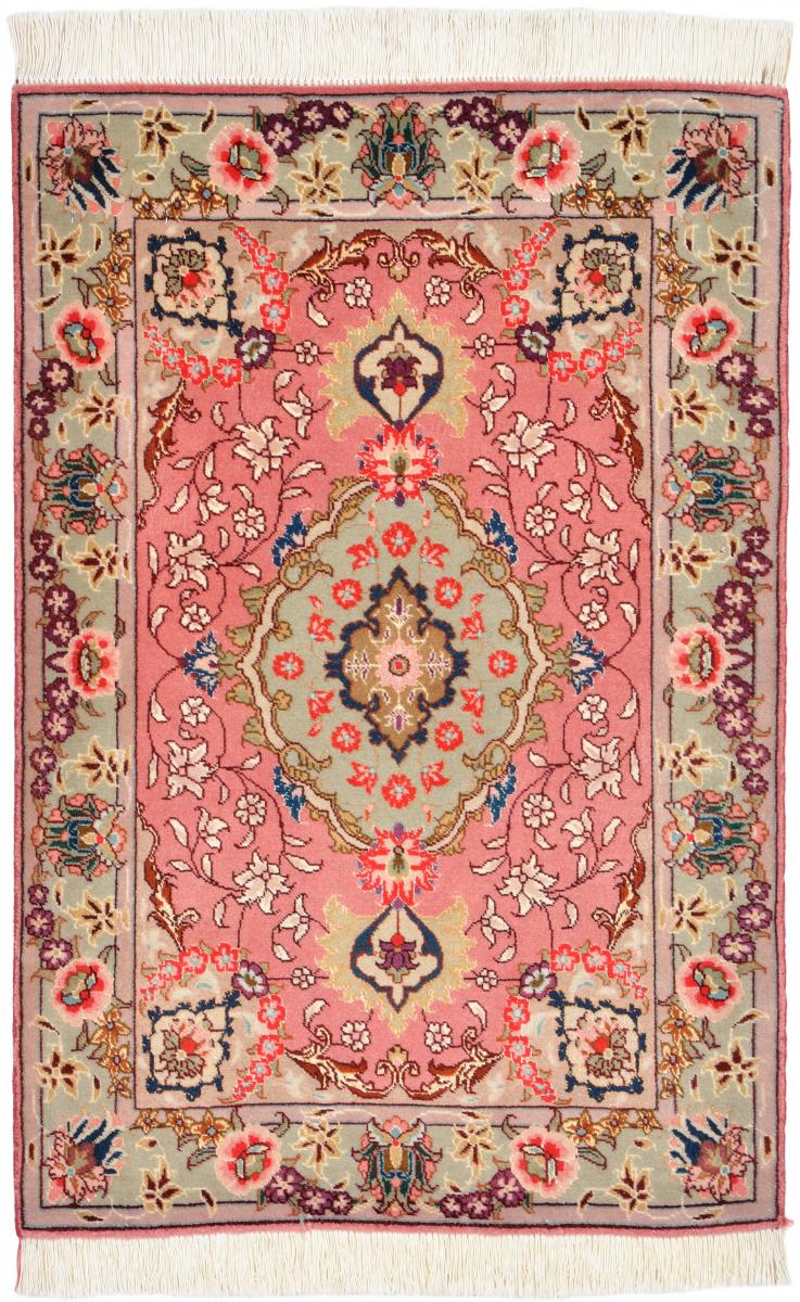 Persian Rug Tabriz 50Raj 2'11"x1'11" 2'11"x1'11", Persian Rug Knotted by hand