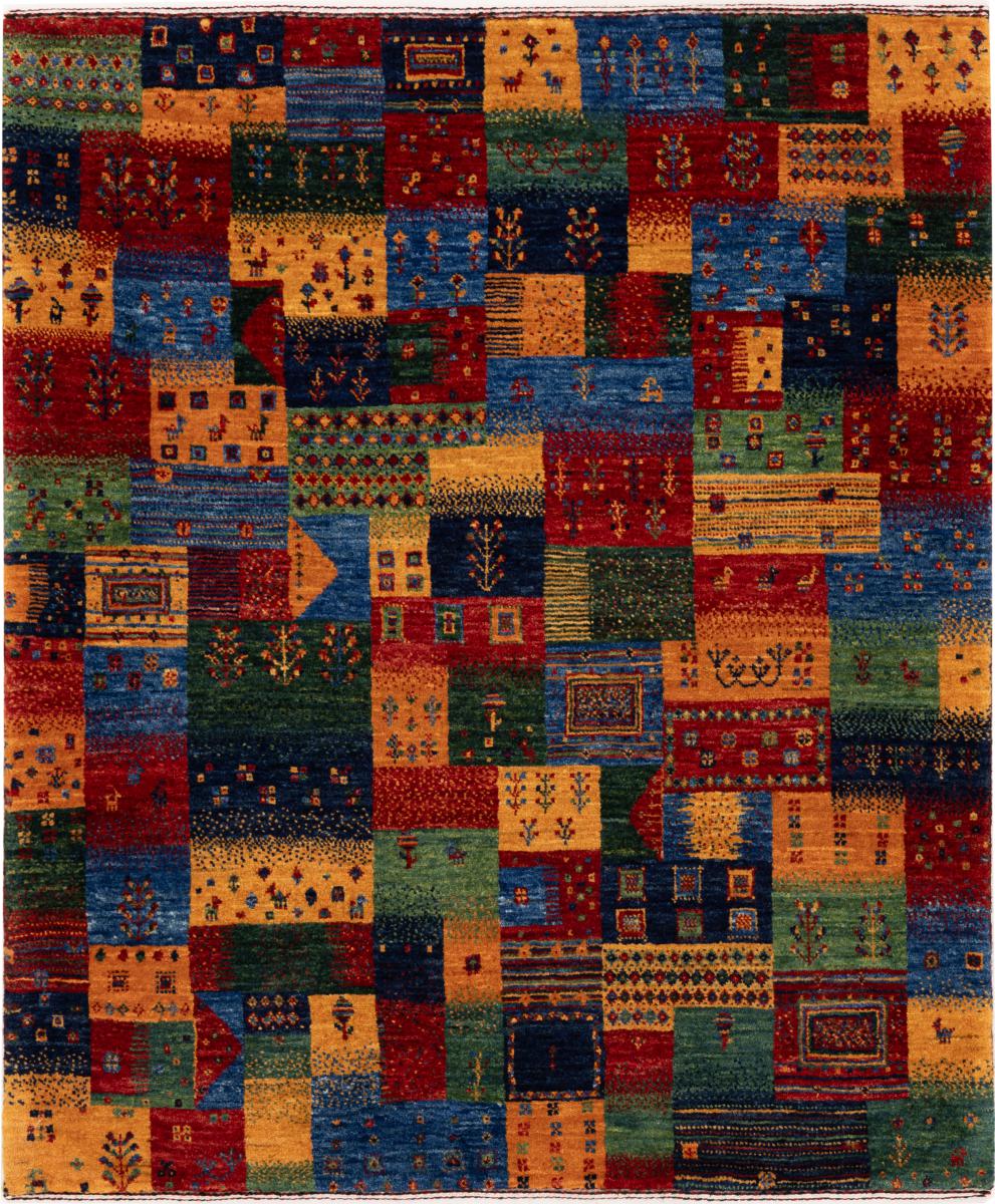 Tapis persan Persan Gabbeh Loribaft Nowbaft 119x99 119x99, Tapis persan Noué à la main