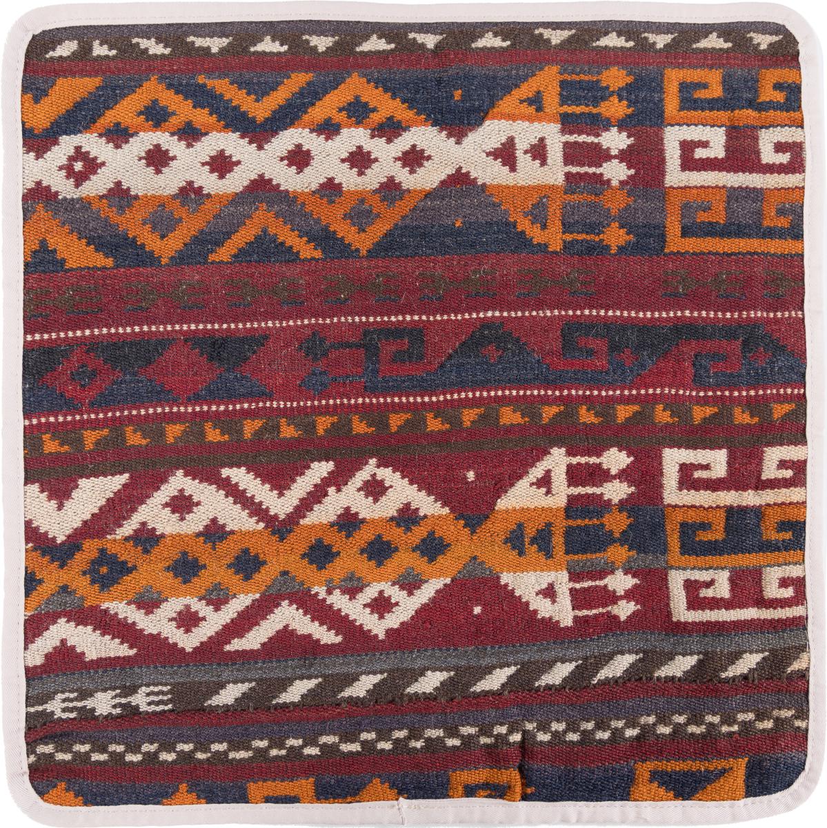 Afghan rug Kilim Afghan Cushion Cover 40x40 40x40, Persian Rug Knotted by hand