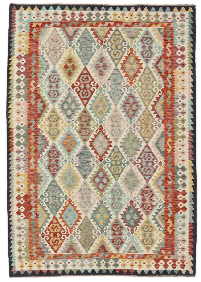 Afghan rug Kilim Afghan 9'7"x6'9" 9'7"x6'9", Persian Rug Woven by hand