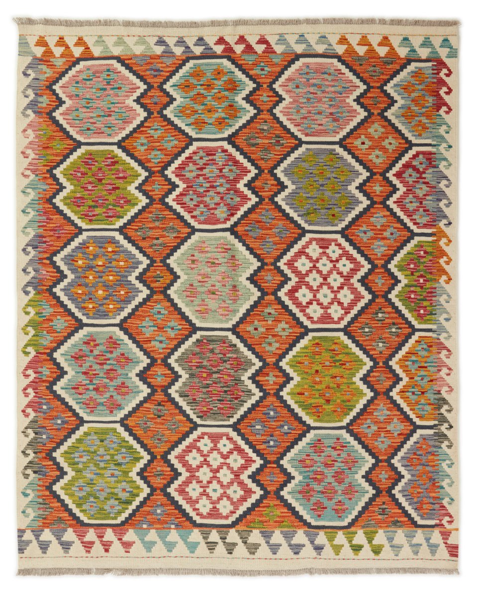 Afghansk tæppe Kelim Afghan 191x156 191x156, Persisk tæppe Håndvævet