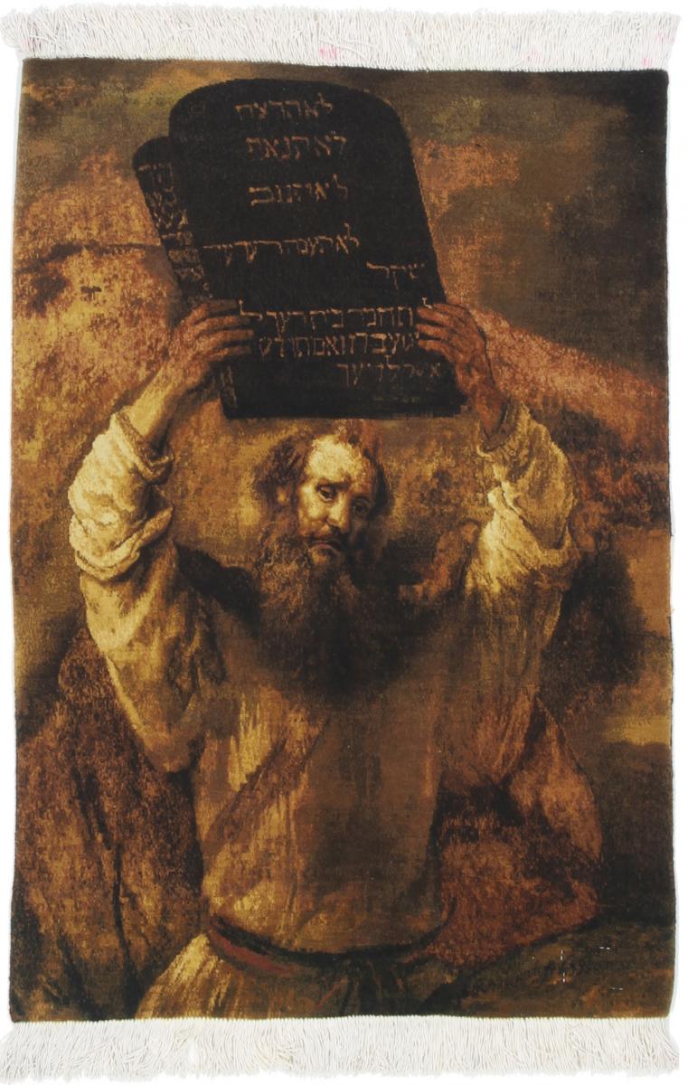 Persisk tæppe Tabriz 12 G Silketrend 93x65 93x65, Persisk tæppe Knyttet i hånden