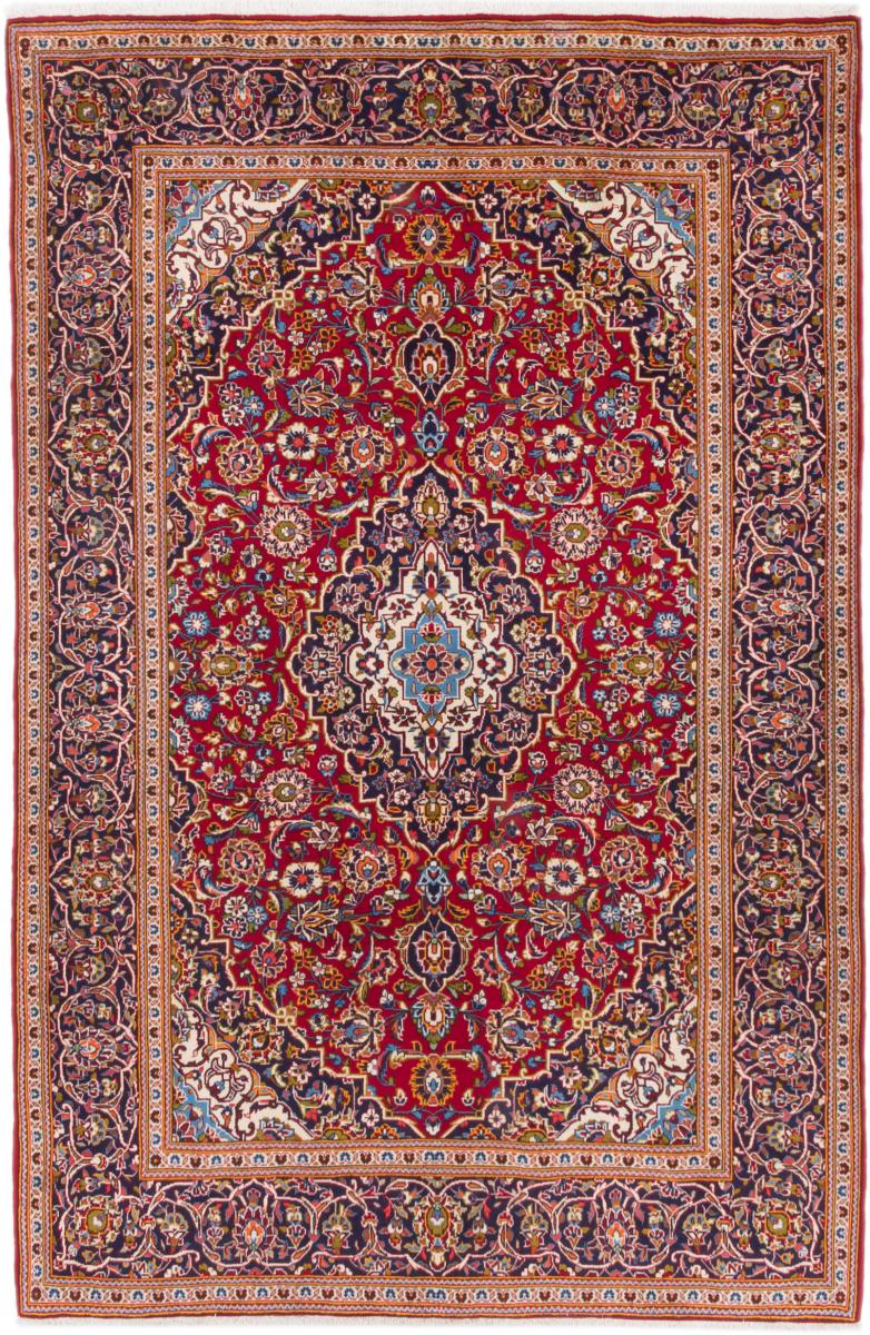 Tapis persan Kashan 319x207 319x207, Tapis persan Noué à la main