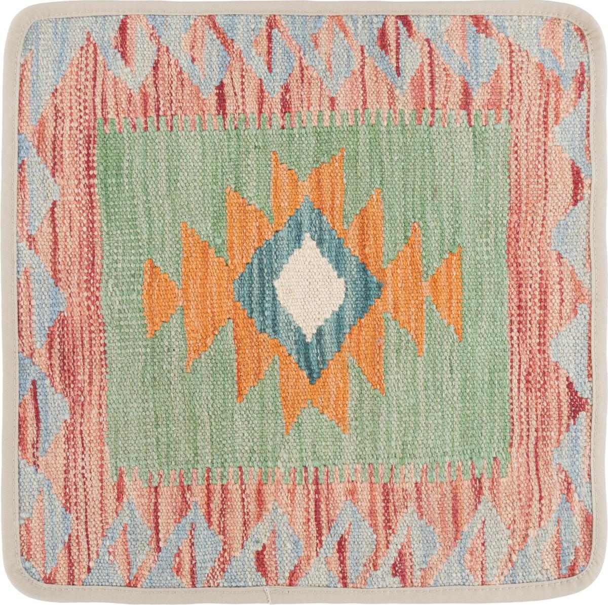 Afghan rug Kilim Afghan Cushion Cover 40x40 40x40, Persian Rug Knotted by hand