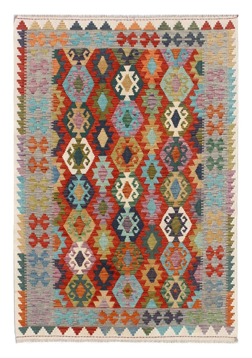 Afghan rug Kilim Afghan 8'0"x5'9" 8'0"x5'9", Persian Rug Woven by hand