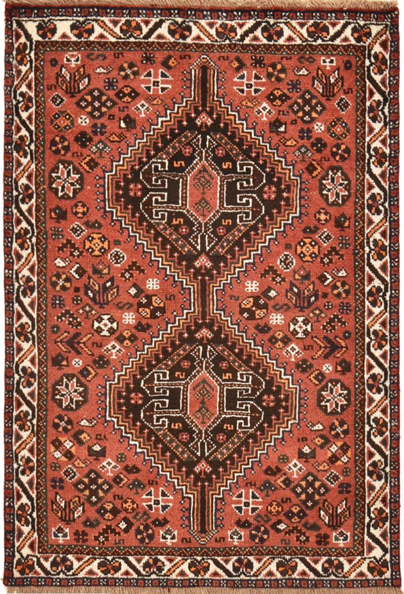 Persian Rug Shiraz 5'0"x3'4" 5'0"x3'4", Persian Rug Knotted by hand