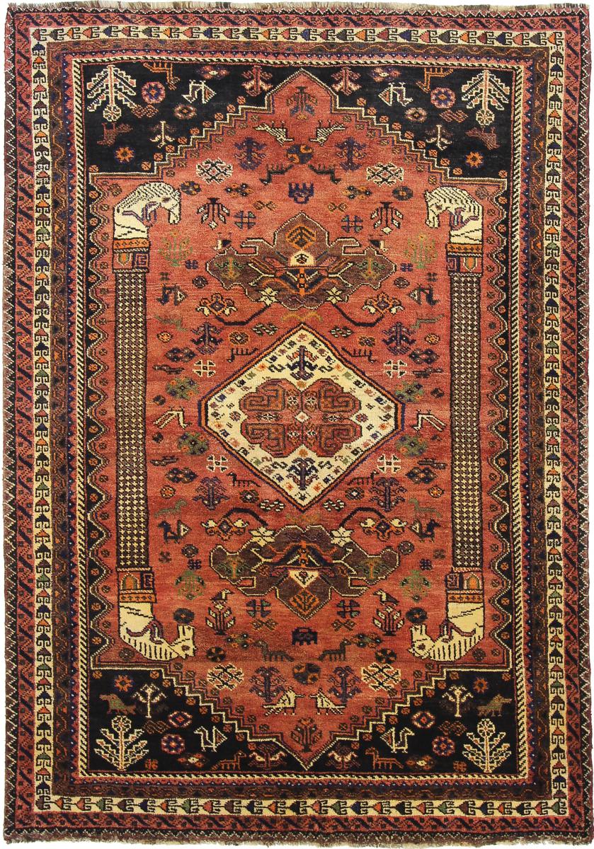 Tapete persa Ghashghai 274x190 274x190, Tapete persa Atado à mão