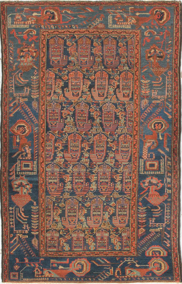 Tapis persan Malayer Antique 199x115 199x115, Tapis persan Noué à la main