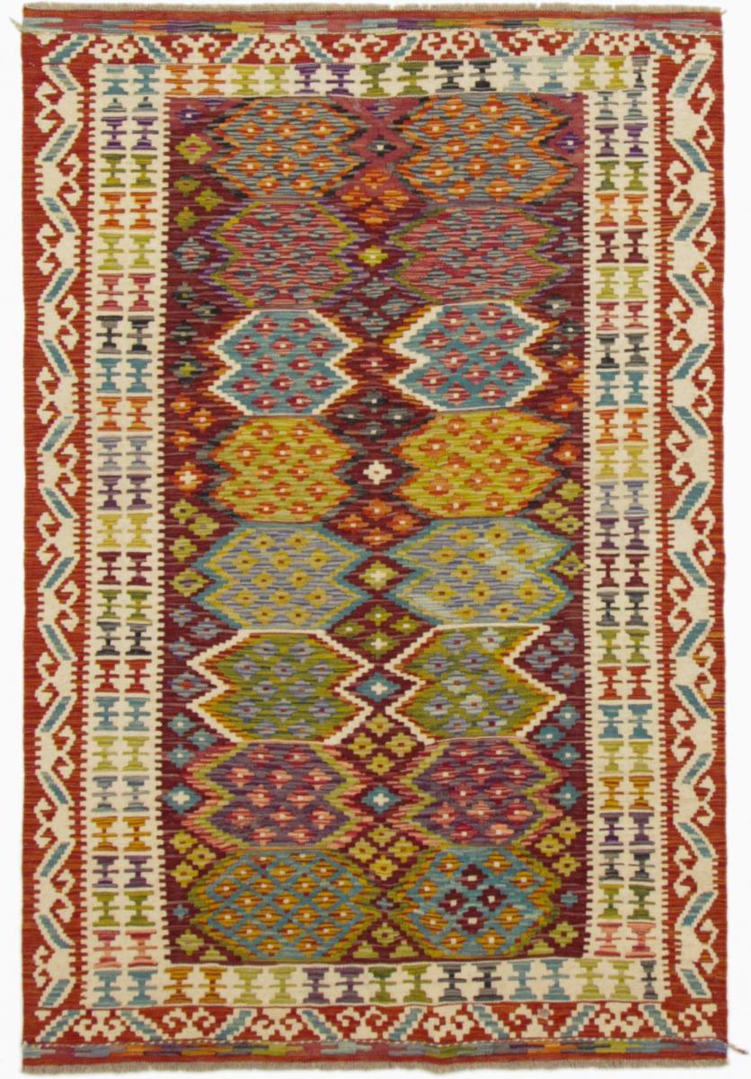 Afghansk tæppe Kelim Afghan 195x131 195x131, Persisk tæppe Håndvævet