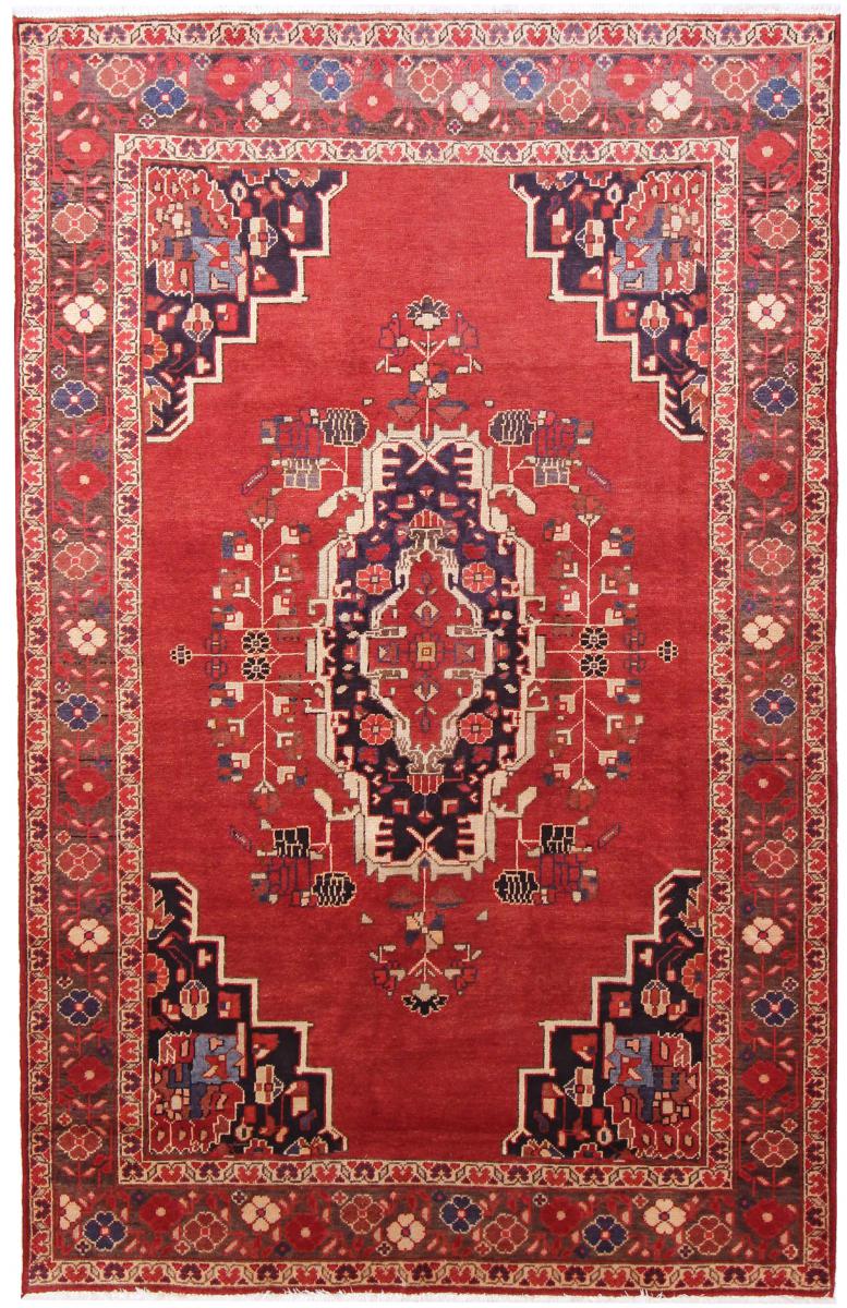 Persisk tæppe Hamadan 228x144 228x144, Persisk tæppe Knyttet i hånden