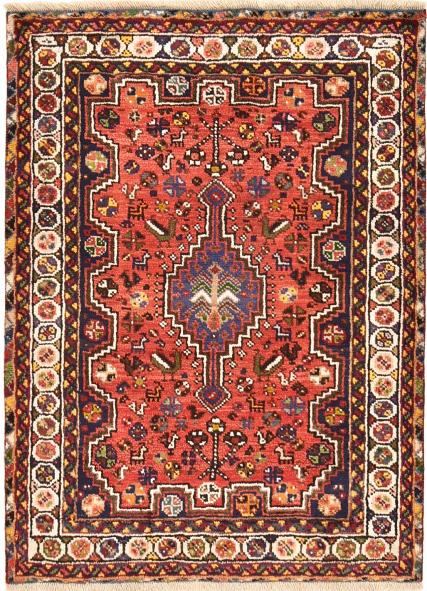 Persian Rug Shiraz 4'11"x3'6" 4'11"x3'6", Persian Rug Knotted by hand