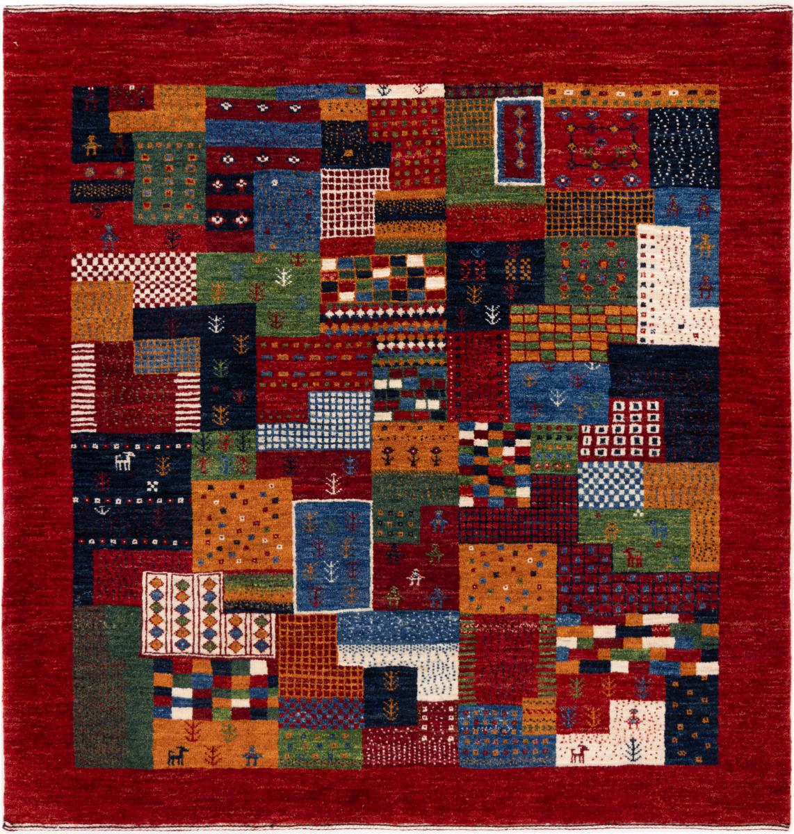 Tappeto persiano Persia Gabbeh Loribaft Nowbaft 126x122 126x122, Tappeto persiano Annodato a mano