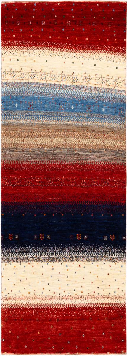 Tapis persan Persan Gabbeh Loribaft Atash 221x77 221x77, Tapis persan Noué à la main
