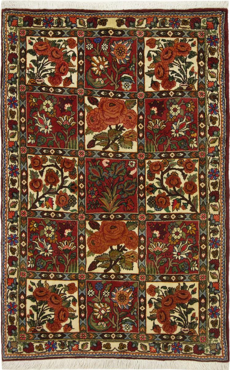 Persian Rug Bakhtiari 5'1"x3'4" 5'1"x3'4", Persian Rug Knotted by hand