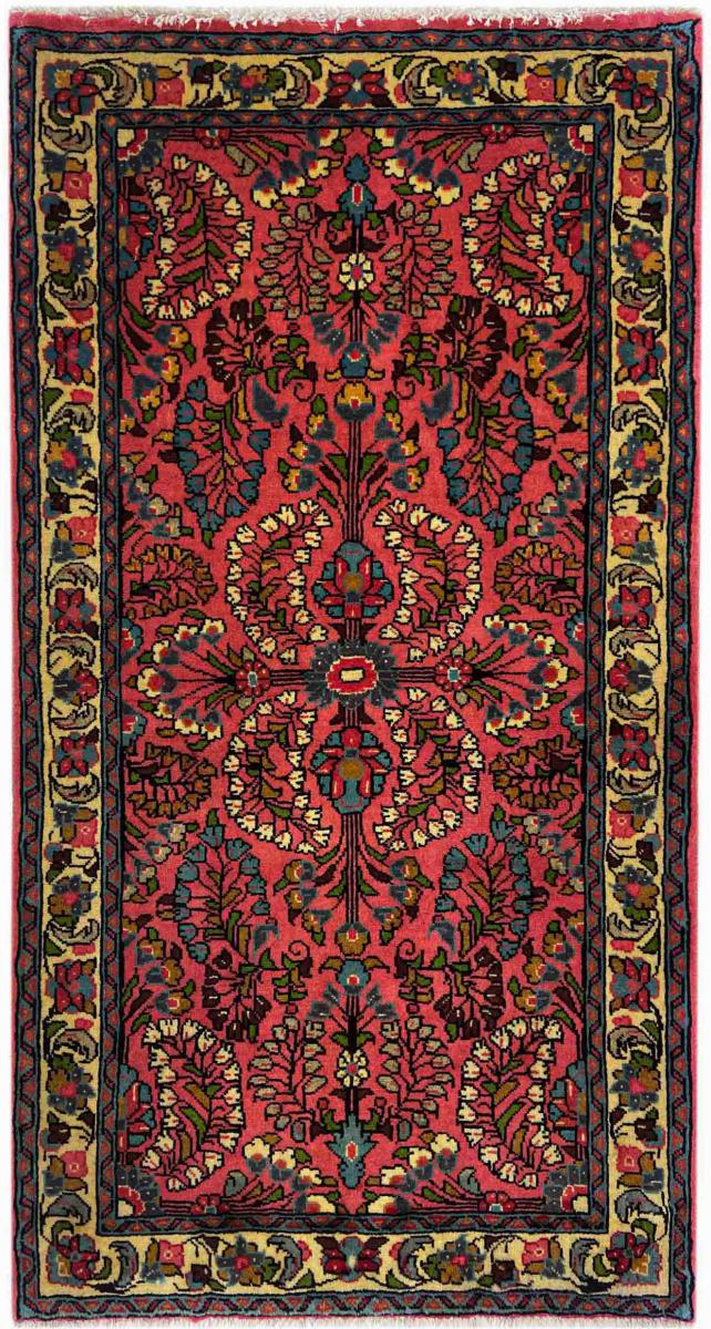 Persisk tæppe Sarough 128x69 128x69, Persisk tæppe Knyttet i hånden