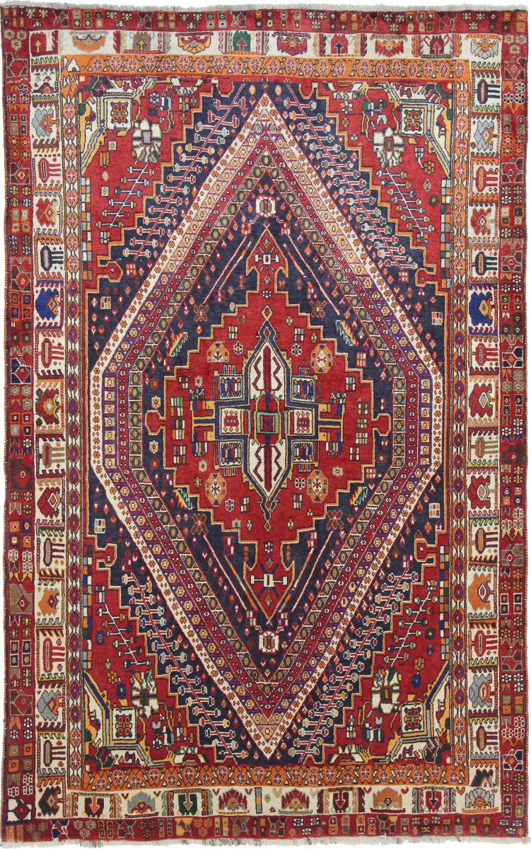 Persisk tæppe Ghashghai 252x157 252x157, Persisk tæppe Knyttet i hånden