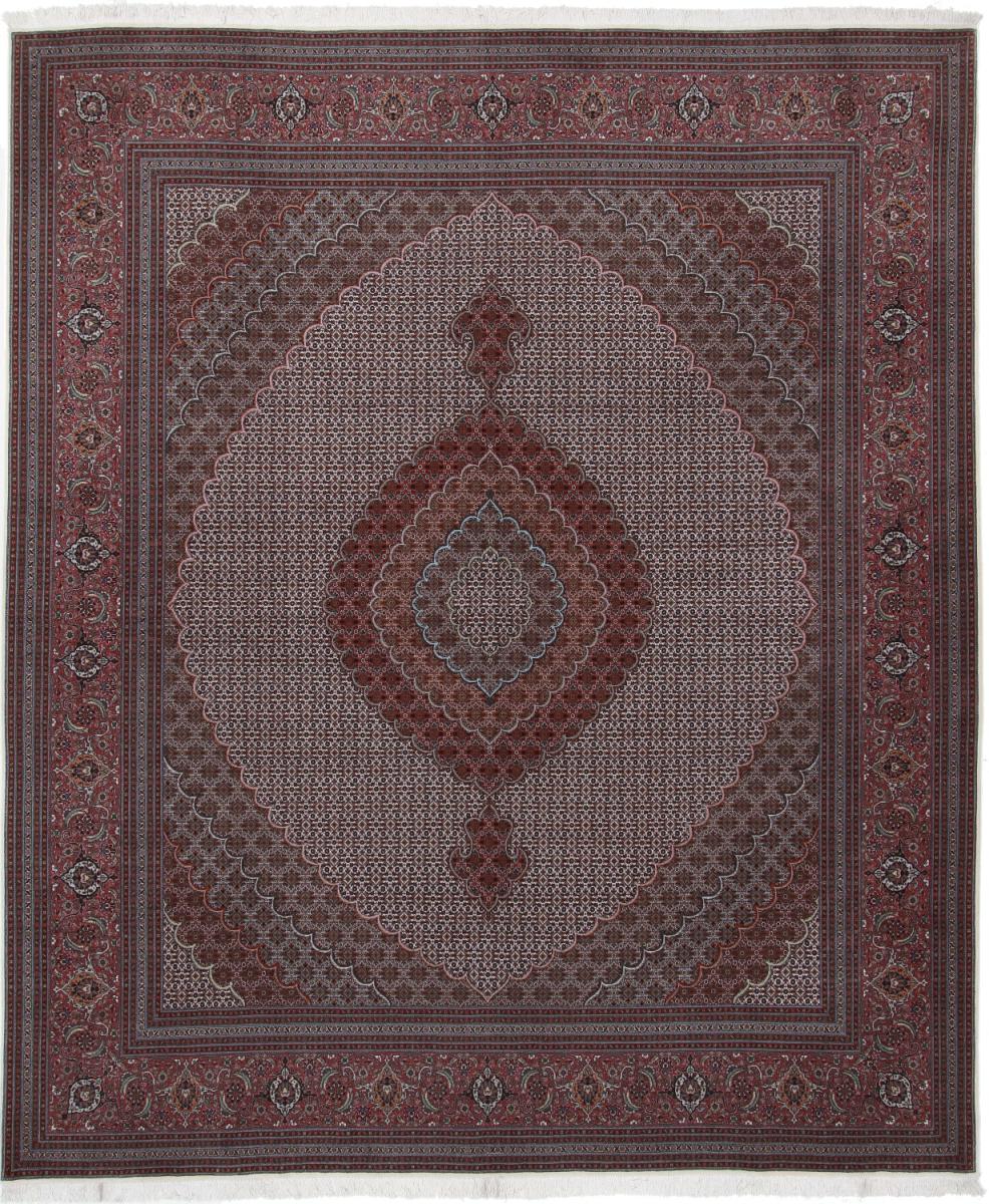 Persian Rug Tabriz Mahi 50Raj 11'11"x10'0" 11'11"x10'0", Persian Rug Knotted by hand