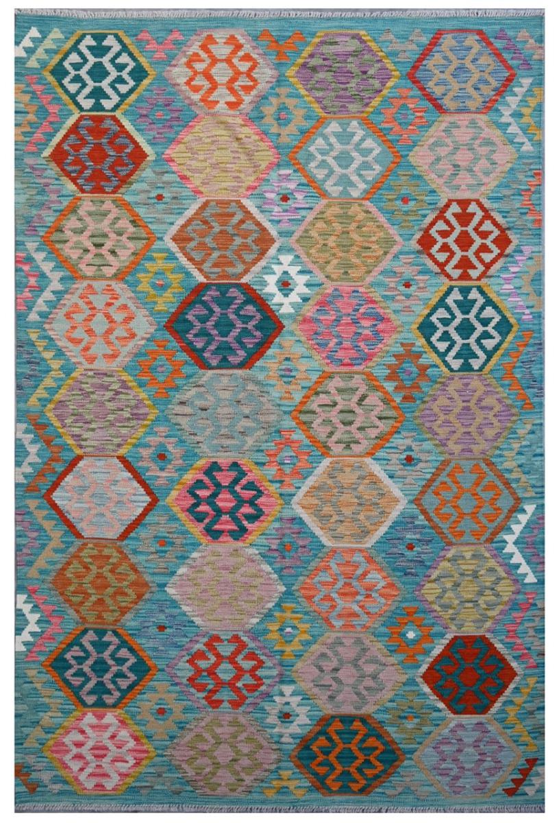 Afghan rug Kilim Afghan 8'2"x5'6" 8'2"x5'6", Persian Rug Woven by hand