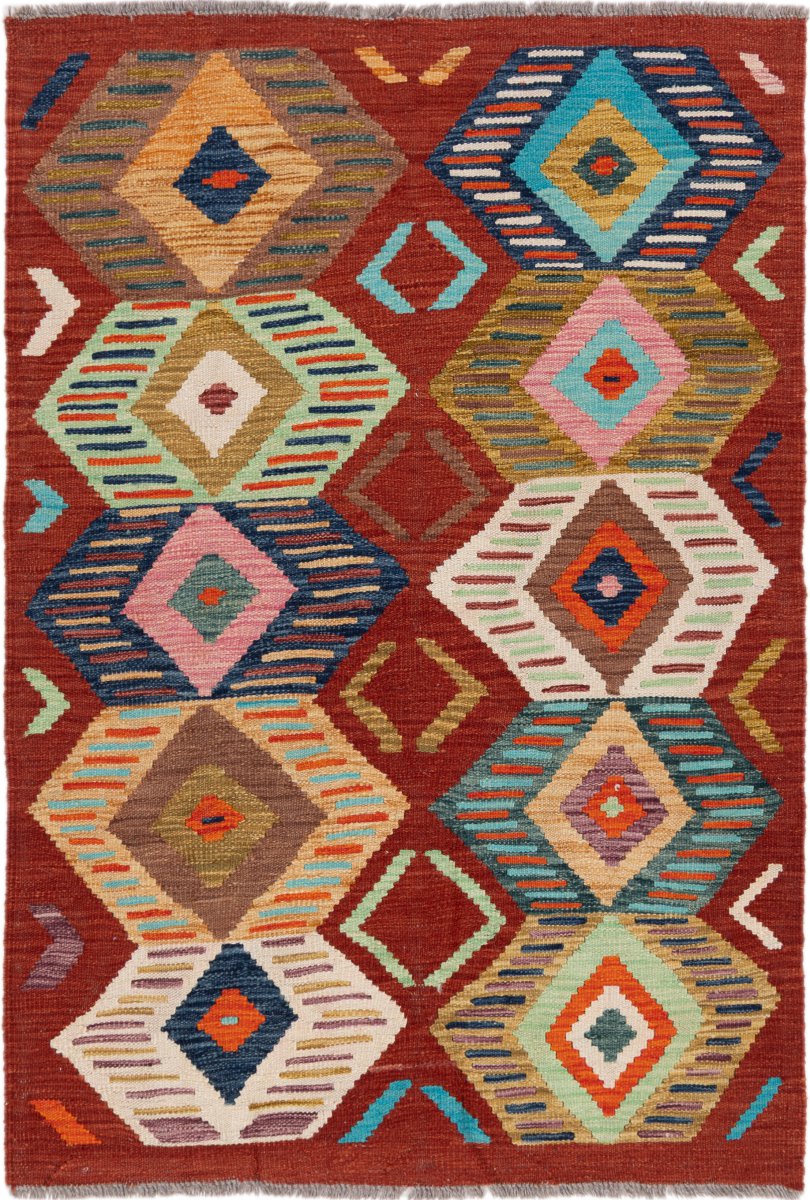 Afghanischer Teppich Kelim Afghan 150x102 150x102, Perserteppich Handgewebt