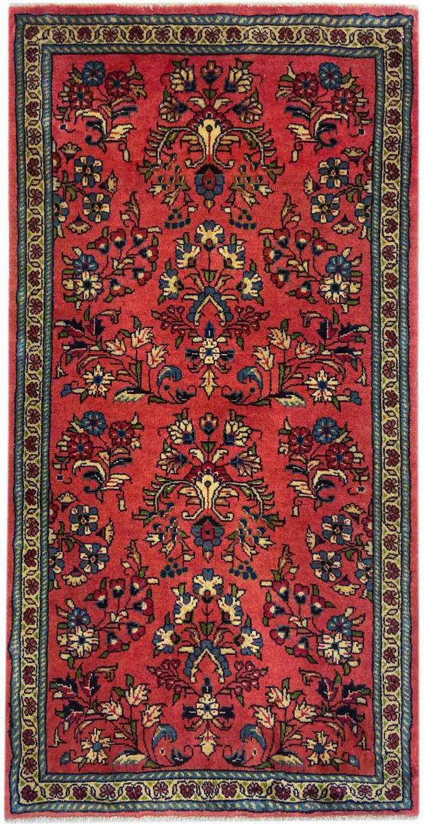 Persisk tæppe Sarough 129x68 129x68, Persisk tæppe Knyttet i hånden