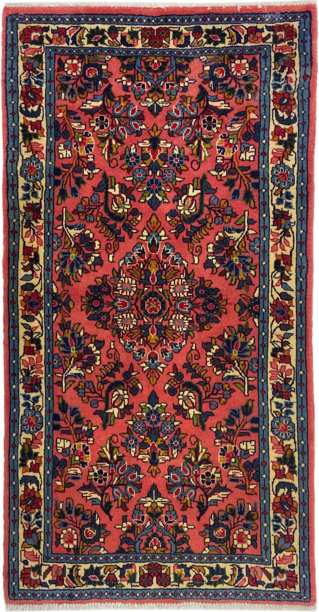 Persisk tæppe Sarough 131x68 131x68, Persisk tæppe Knyttet i hånden