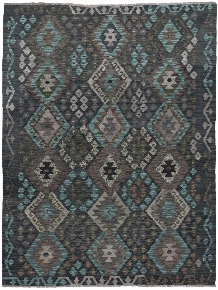 Tapis afghan Kilim Afghan 202x149 202x149, Tapis persan Tissé à la main