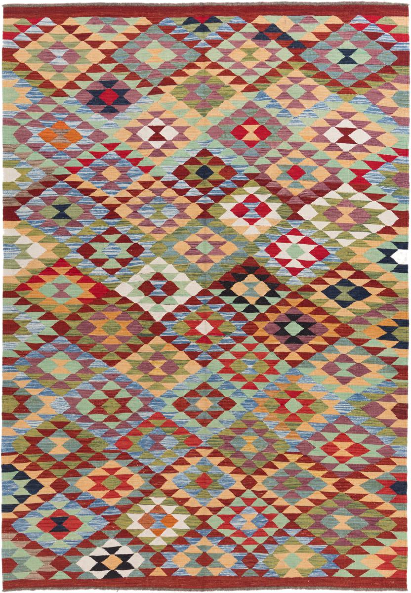 Afghanischer Teppich Kelim Afghan Heritage 9'11"x6'11" 9'11"x6'11", Perserteppich Handgewebt