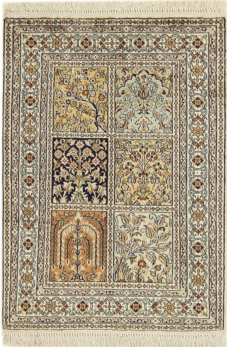 Tappeto indiano Cachemire di Seta 92x66 92x66, Tappeto persiano Annodato a mano