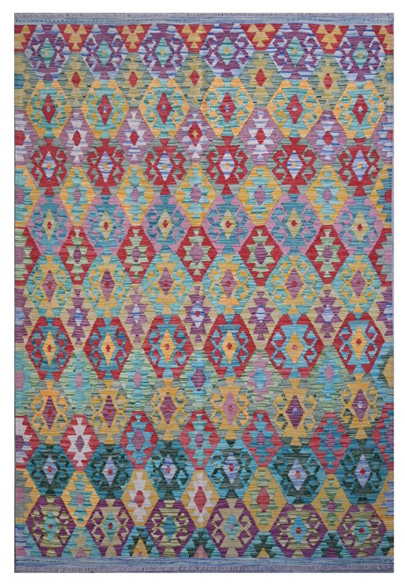 Afghan rug Kilim Afghan 8'6"x5'9" 8'6"x5'9", Persian Rug Woven by hand