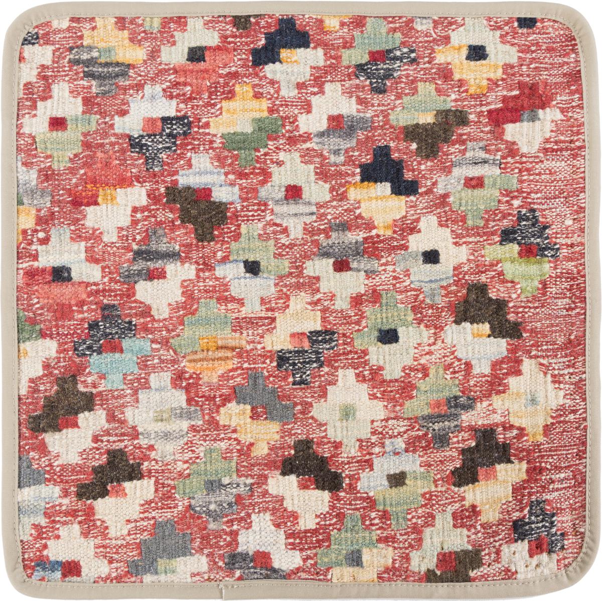 Afghan rug Kilim Afghan Cushion Cover 40x40 40x40, Persian Rug Knotted by hand